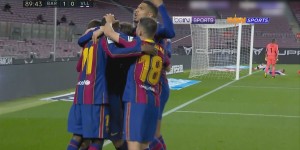 西甲赛巴塞罗那对阵格拉纳达2-2激战平局